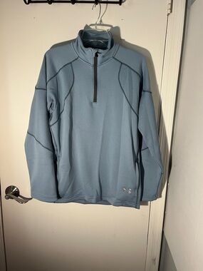 Under Amour long sleeve sweatshirt, 1/4 zip loose  blue men’s size medium.